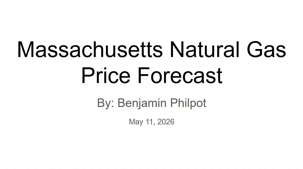 Massachusetts Natural Gas Price Forecast